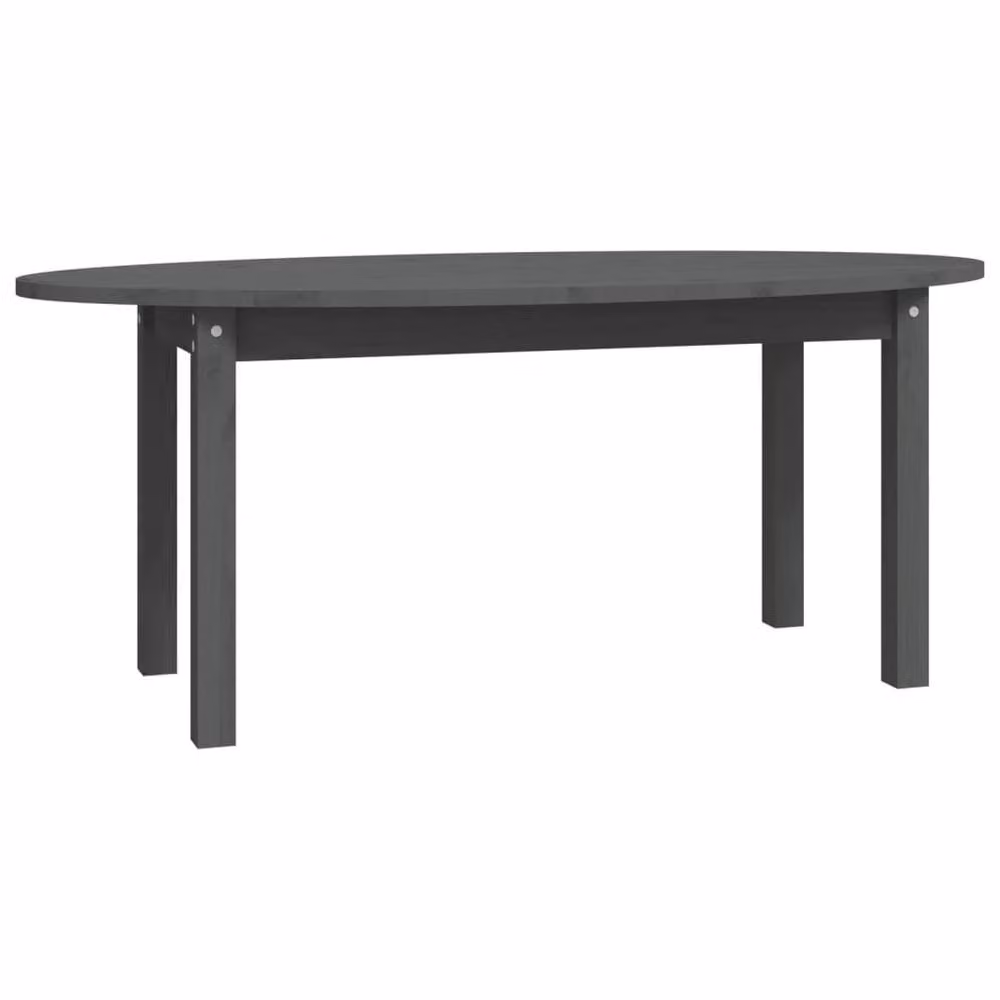 Berkfield Home Beautiful Coffee Table in Grey Solid Pine, W/D/H: 110 x 55 x 45 cm – 2