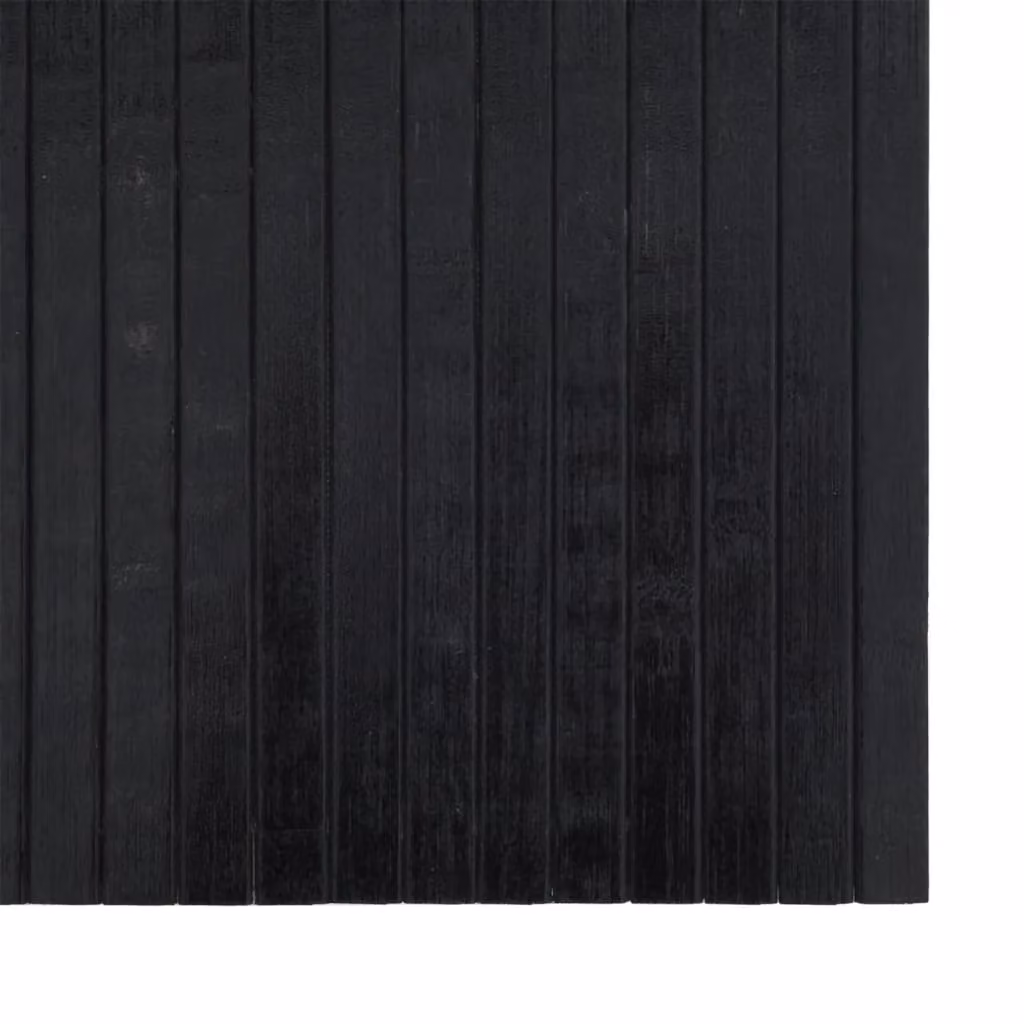 Berkfield Home Rectangular Bamboo Rug in Black, W: 70 cm, L: 200 cm – 4