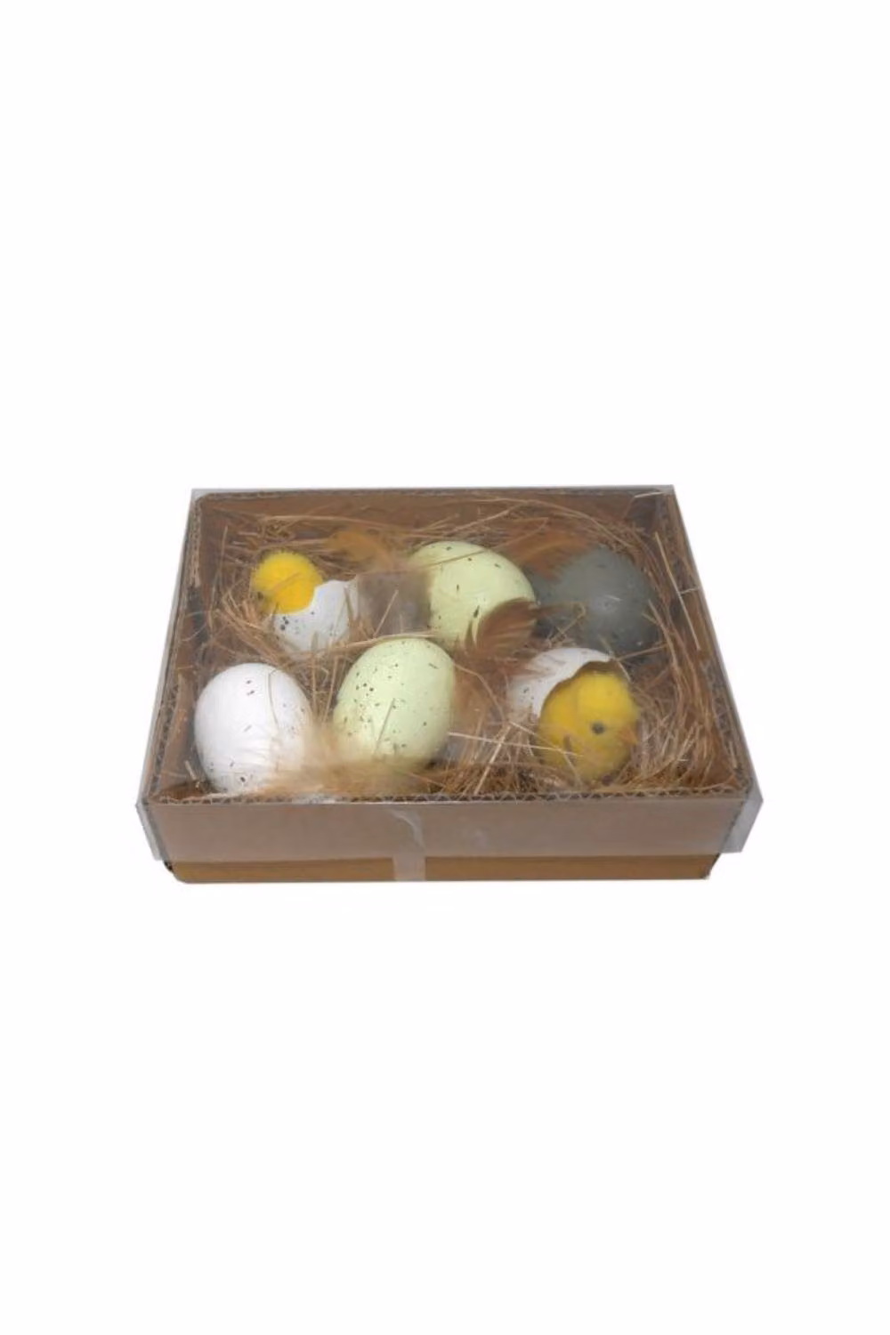 KDMD Multicolour Easter Tabletop Decoration with 2 Packs of 6 Egg and Chick Figures – 2