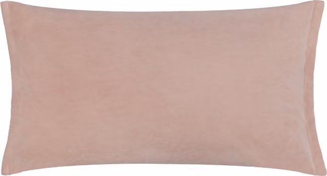 Make It A Home Pink Velvet and Linen Rectangular Cushion Cover