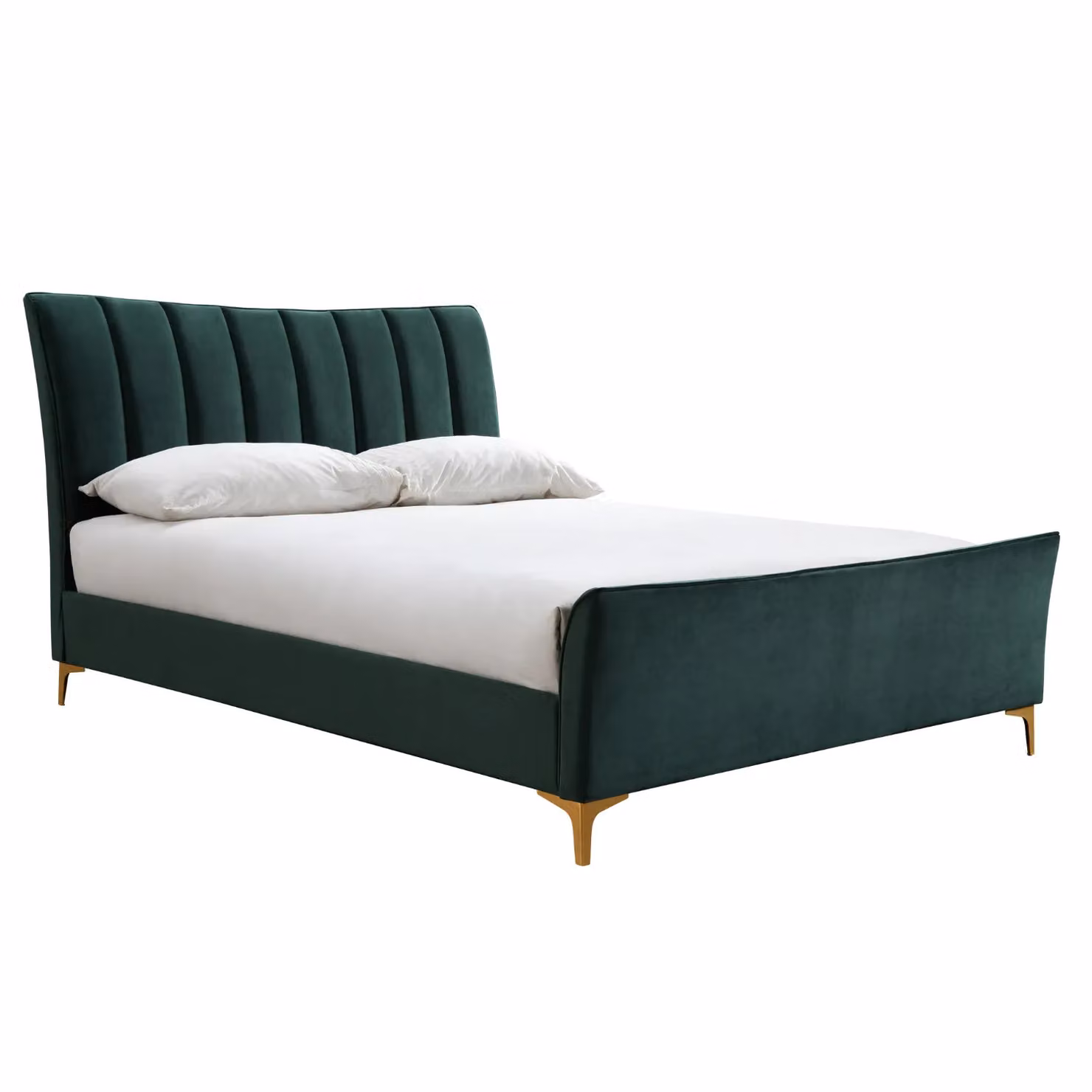 Birlea Clover Green Velvet Upholstered Bed Frame with Lift Up Base and Under Bed Lighting W/D/H: 120 x 200 cm – 7