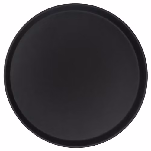 Argon Tableware Black Round Non-Slip Serving Tray, Diameter: 45.5 cm