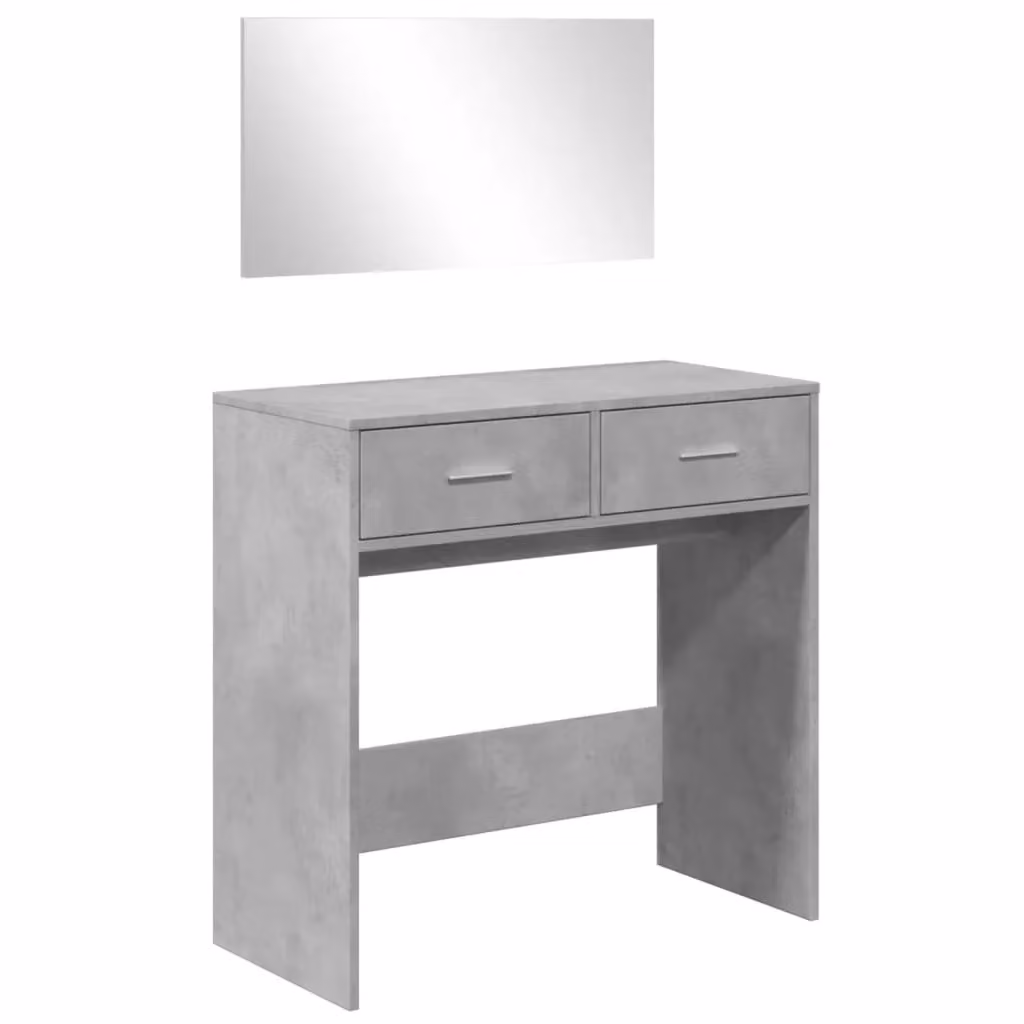 Berkfield Home Modern Dressing Table with Mirror in Concrete Grey, W/D/H: 80 x 39 x 80 cm – 2