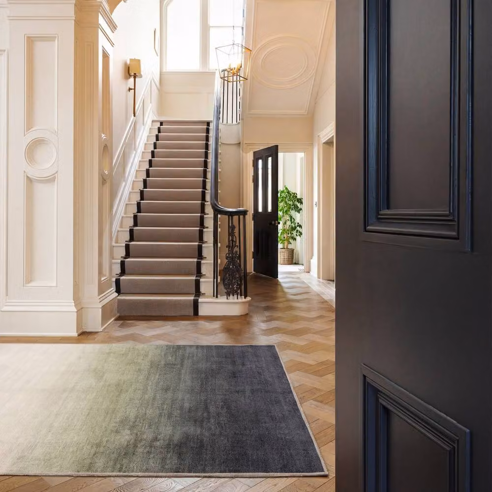 Kukoon Modern Green and Beige Ombre Washable Chenille Rug, W: 160 cm, L: 230 cm – 2