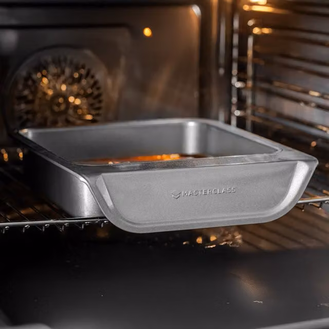 MasterClass Smart Stack Non-Stick Square Carbon Steel Baking Sheet, Grey, W: 28.0 cm, D: 24.5 cm, H: 6.0 cm