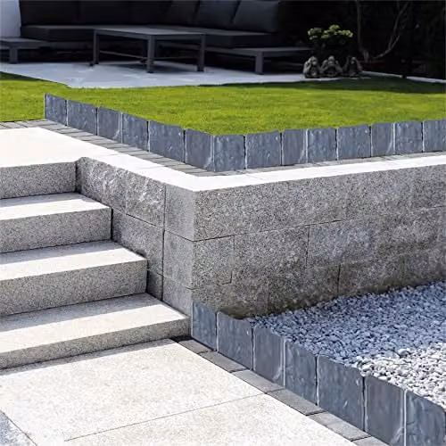 St Helens Home & Garden Grey Brick Effect Plastic Garden Border Edging, 10 Pack