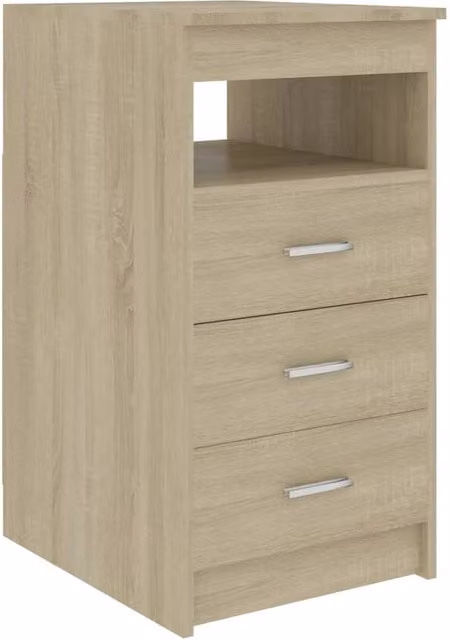 Berkfield Home Sonoma Oak Drawer Cabinet in Light Oak, W/D/H: 40 x 50 x 76 cm – 1
