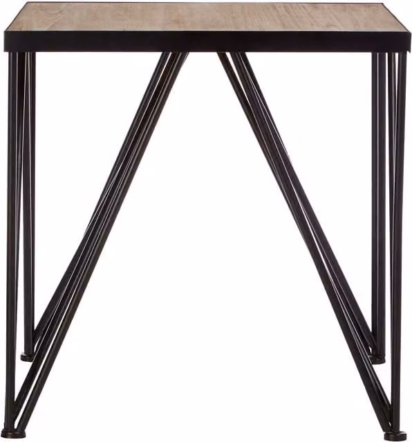 Orsina Square Industrial Side Table by Interiors by Premier in Brown and Black