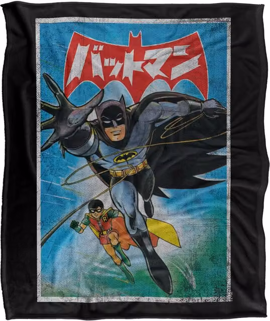 Warner Bros. Batman Robin Kanji Painted Super Soft Fleece Throw Blanket, Multicolour, W/D/H: 91 x 147 cm – 6