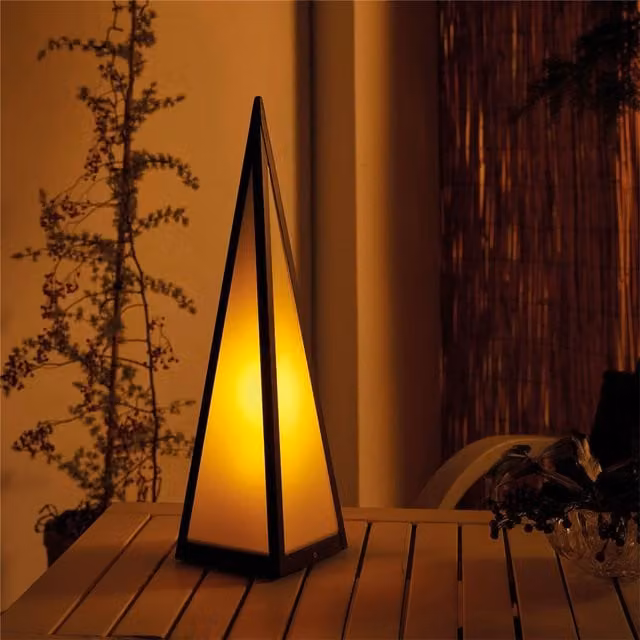 Luxform Battery Powered Pyramid Lamp in Black