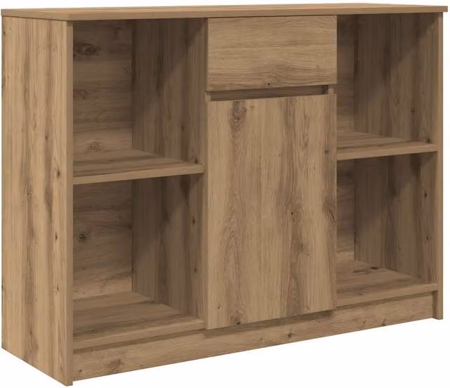 Berkfield Home Artisan Oak Sideboard with Drawer in Brown, W/D/H: 101 x 35 x 76 cm – 1