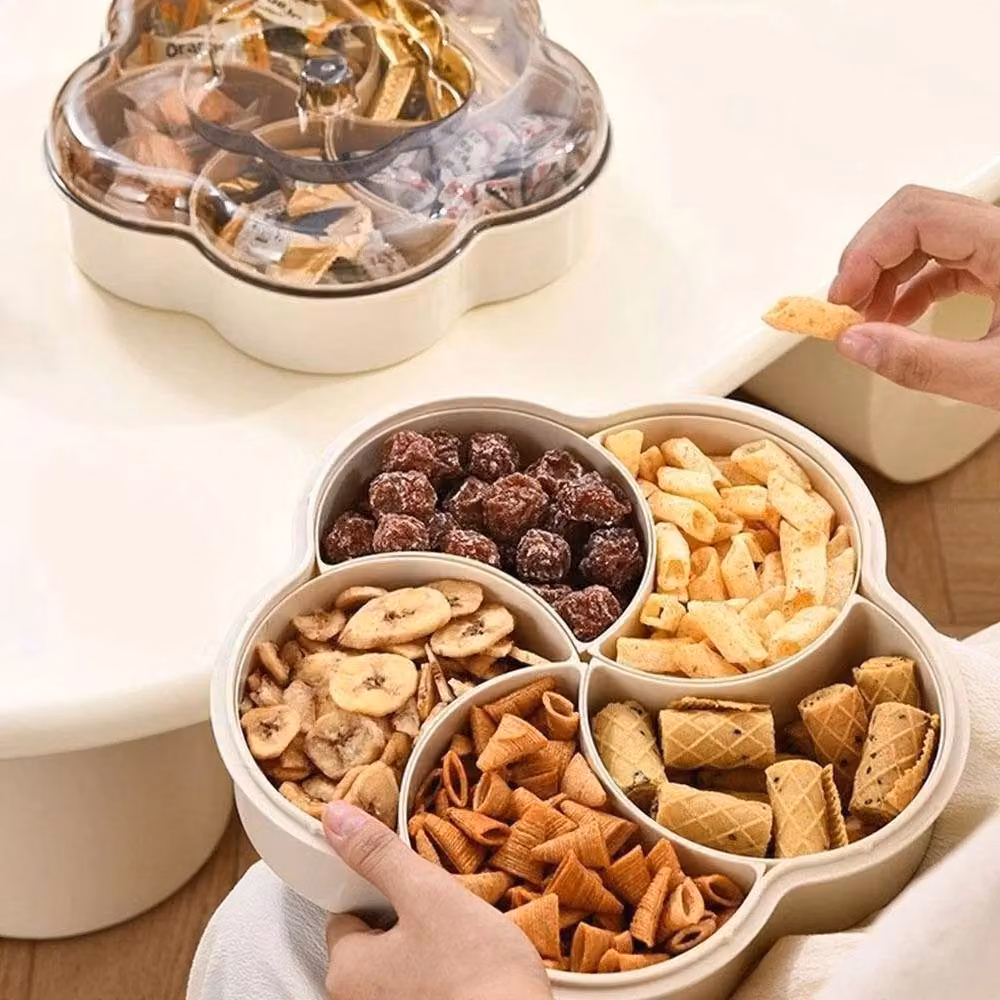NESTLUNE Divided Serving Tray with Lid and 5 Compartments in Beige, W: 100 cm, D: 15 cm – 4