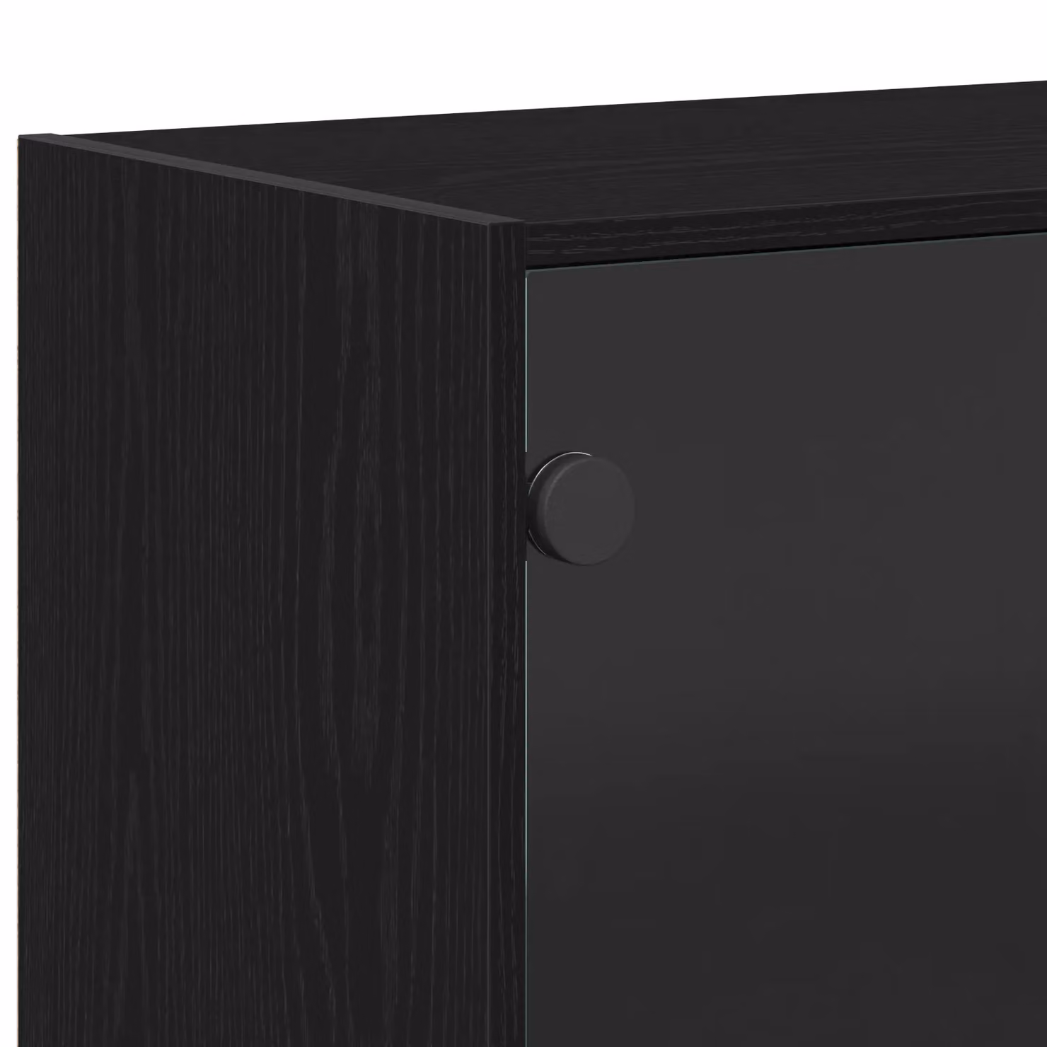 Berkfield Home Modern Highboard with Glass Doors in Black Oak, W: 68 cm, D: 37 cm, H: 142 cm – 4