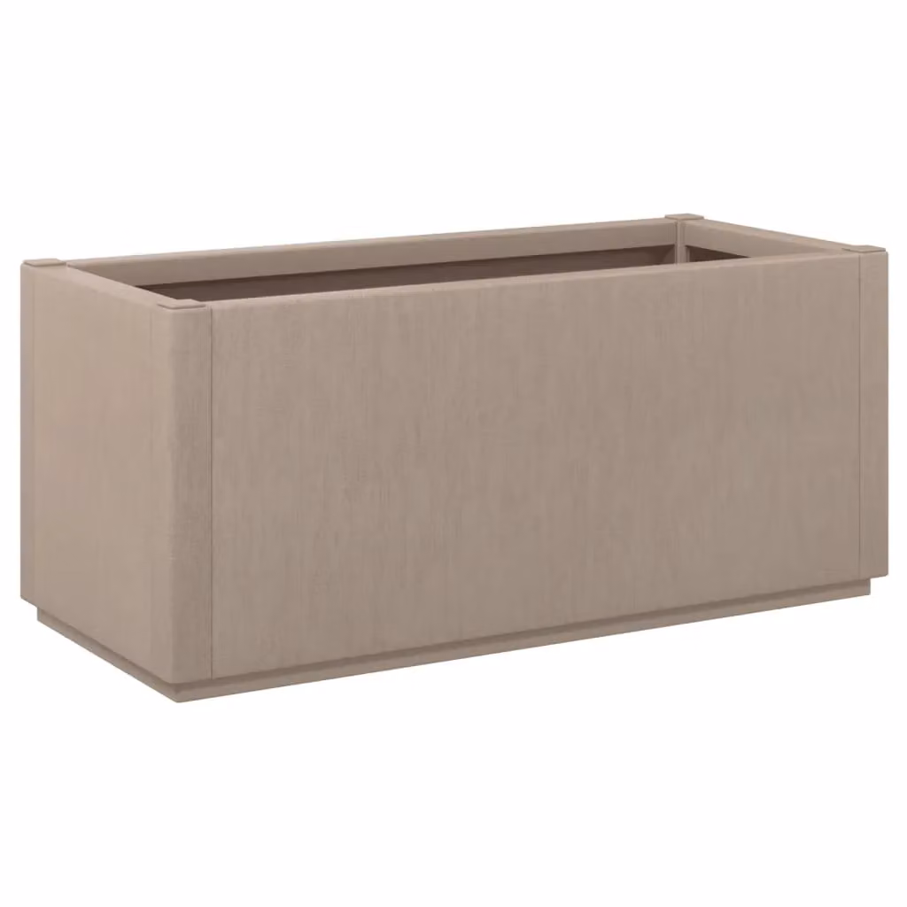 Berkfield Home Brown Plastic Garden Planter Tub W: 80 cm, D: 36 cm, H: 35 cm – 2