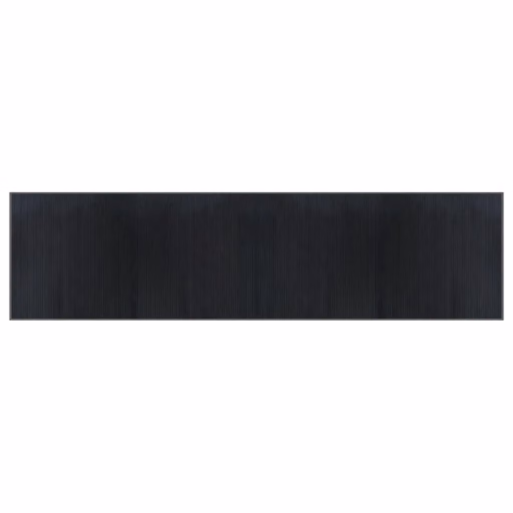 Berkfield Home Rectangular Bamboo Rug in Grey, W/D: 100 x 400 cm – 2