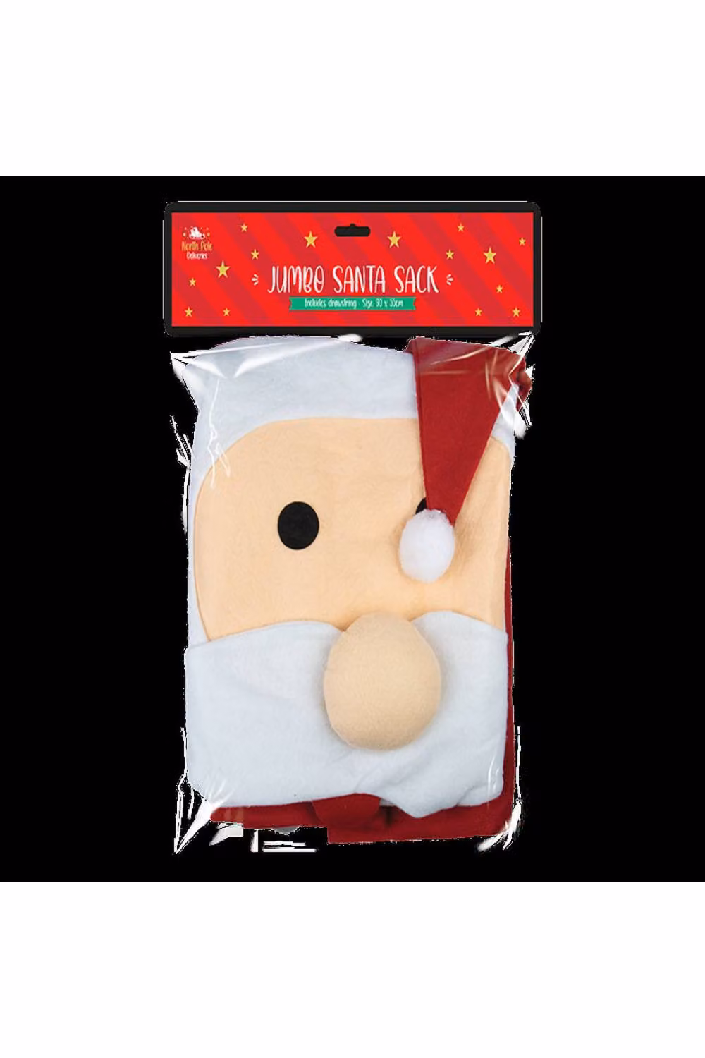 KDMD Jumbo Christmas Santa Sack 2 Pack, Multicolour Jute Textile, W: 90 cm, H: 55 cm – 2