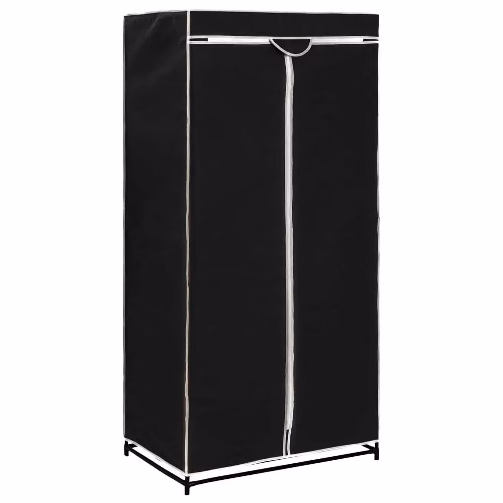Berkfield Home Black Metal Freestanding Wardrobe W/D/H: 75 x 50 x 160 cm – 2