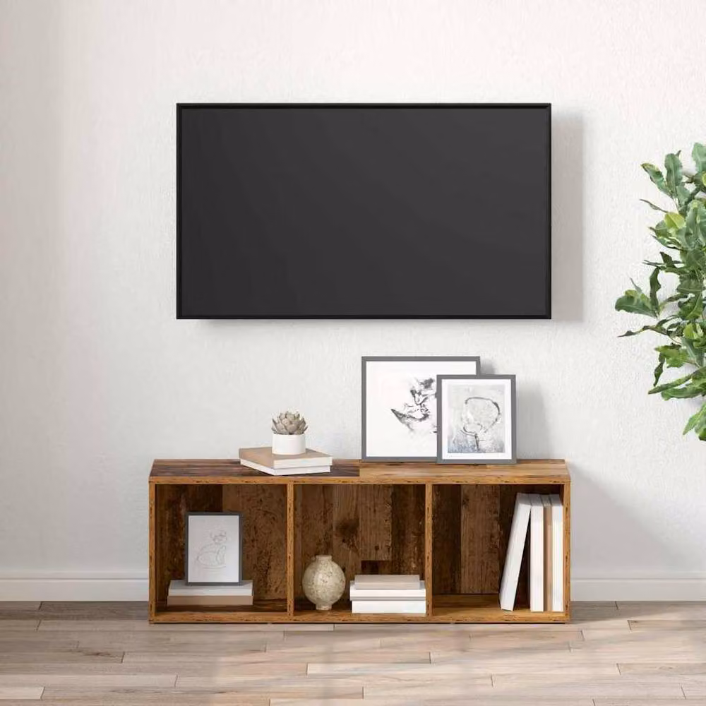 Berkfield Home Brown Minimalist TV Cabinet with Storage in Engineered Wood – 3
