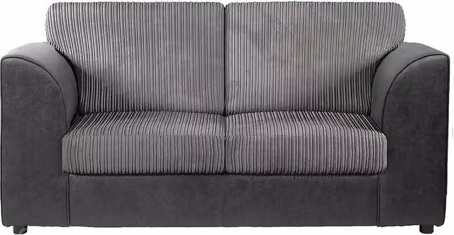 Furnishings For Less UK Luxor Jumbo Cord Fabric 2 Seater Fullback Sofa in Grey – 1
