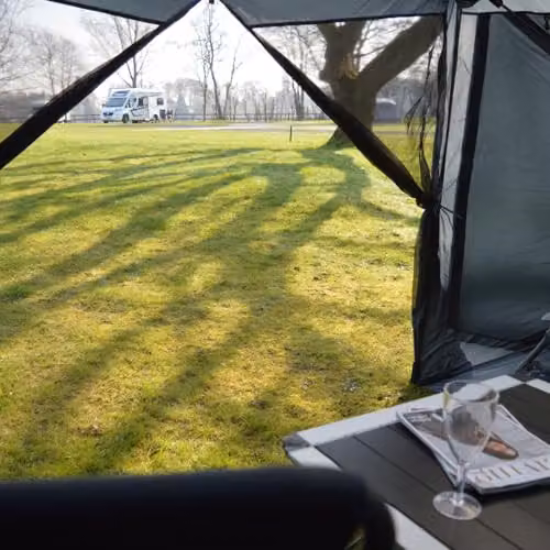 Maypole 4 Sided Pop-Up Screenhouse in Grey Polyester – 4