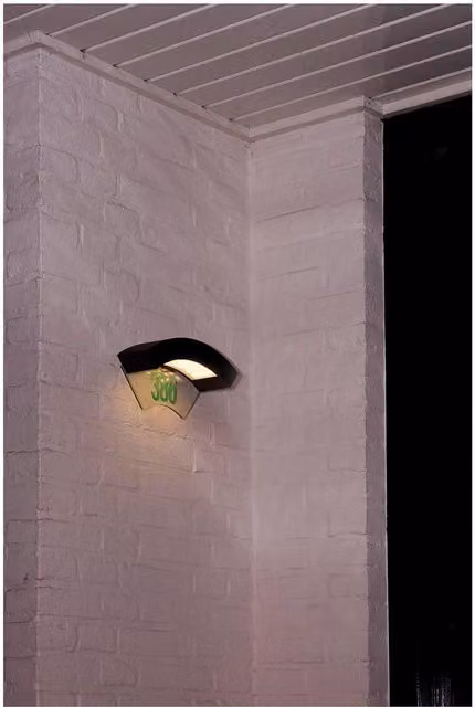 Luxform Modern Aluminium Garden Wall Light in Anthracite Grey – 3
