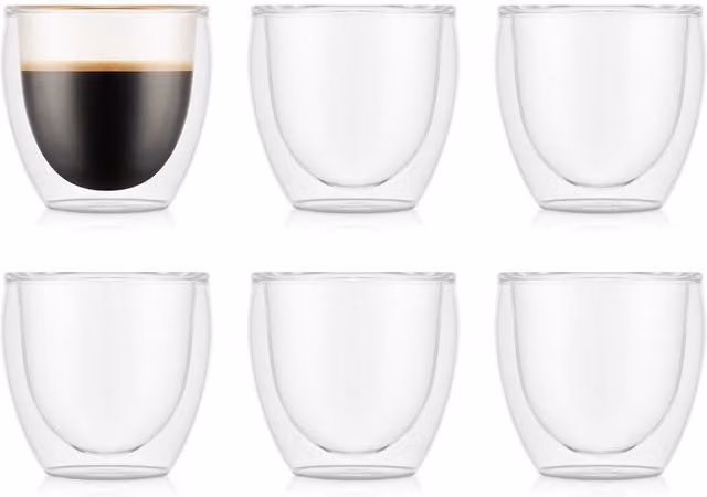 Bodum Pavina Transparent Glass Tumbler Set, 6 Pieces