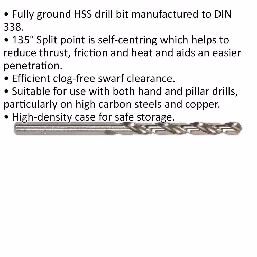 Loops 10 Pack Silver HSS Twist Drill Bits, 35 mm – 2