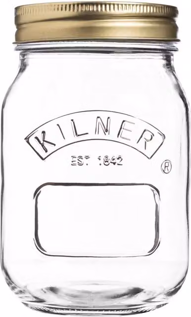 Kilner Transparent Glass Round Screw Top Jar, 500ml