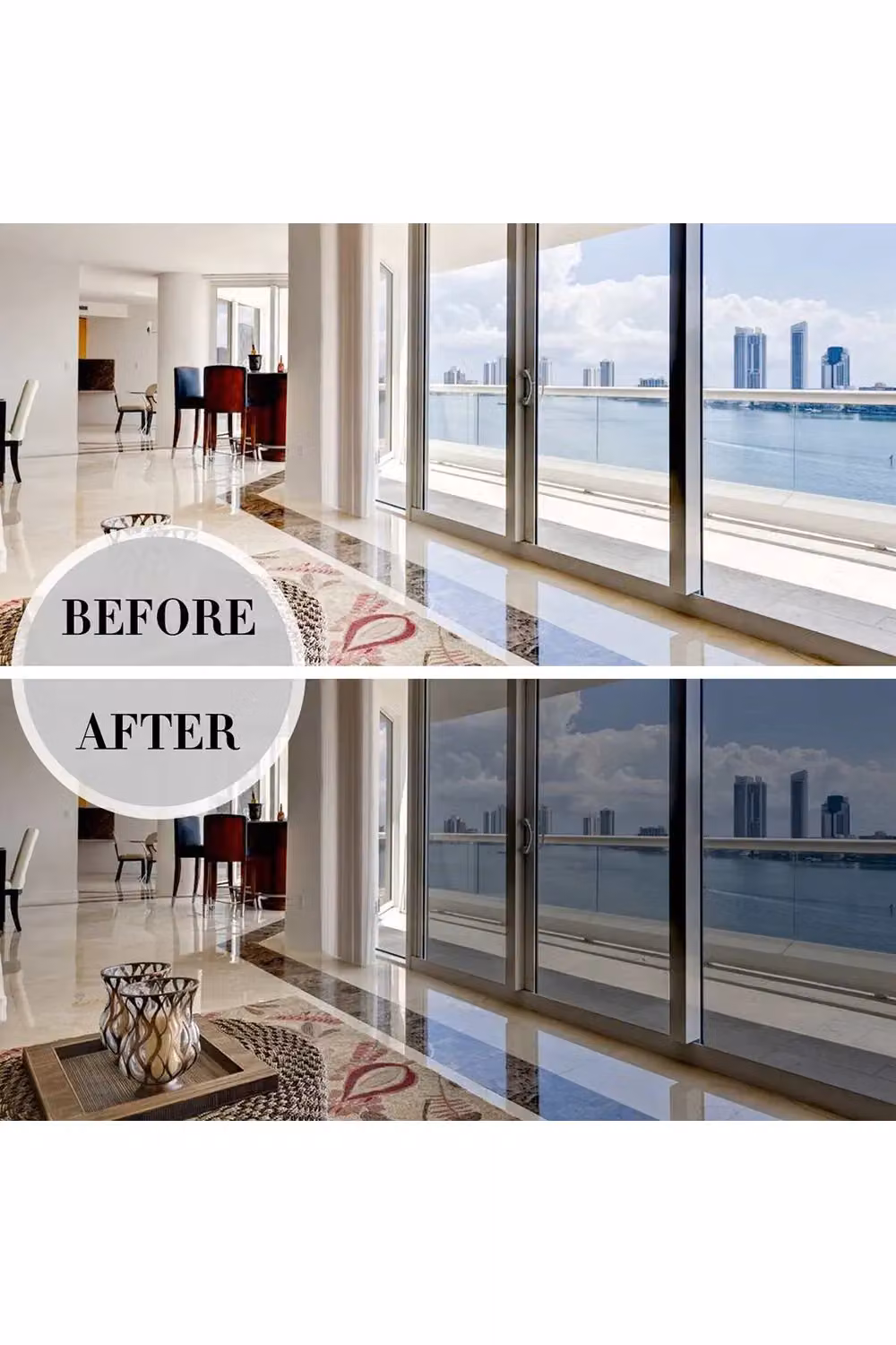 Living and Home Silver Self-Adhesive One Way Privacy Mirror Window Film, W: 0.5 m x H: 1 m – 1