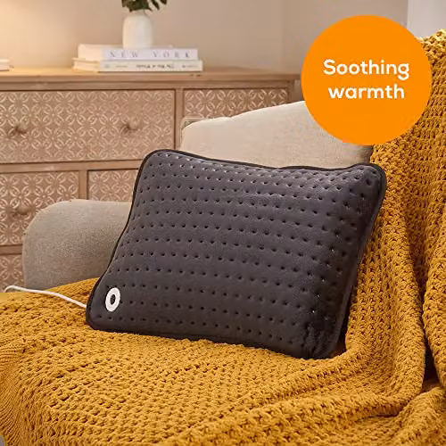 Beurer Cosy Heated Cushion in Grey with 3 Temperature Settings and Rapid Heat Up, W/D/H: 40 x 30 x 3 cm – 2