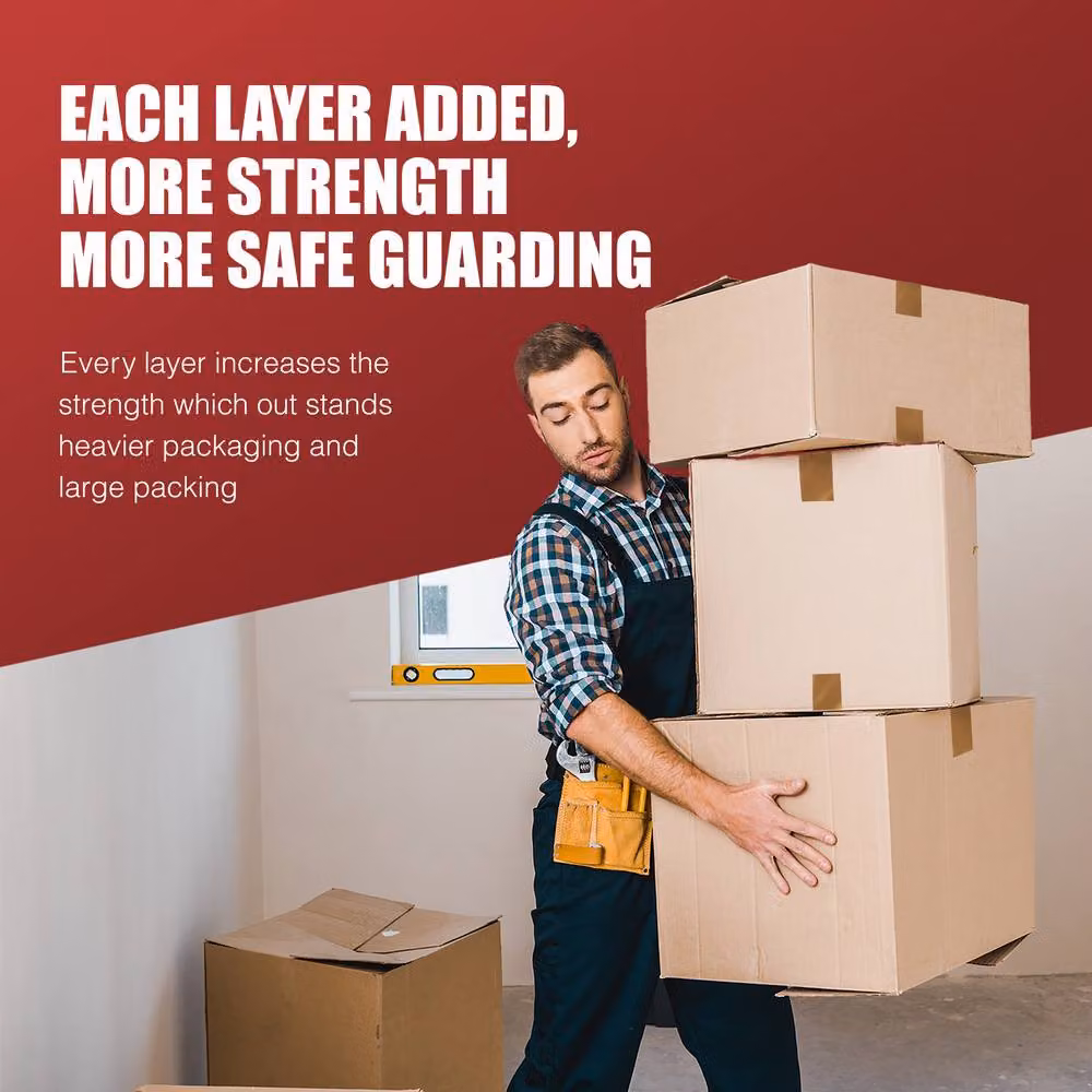 Merrimen 6 Pack Heavy Duty Brown Packaging Tape, Width: 48 mm, Length: 66 m – 3