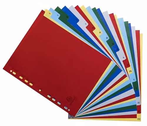 Exacompta A4 Maxi Plastic Dividers with 20 Alphabetical A-Z Coloured Tabs – 2