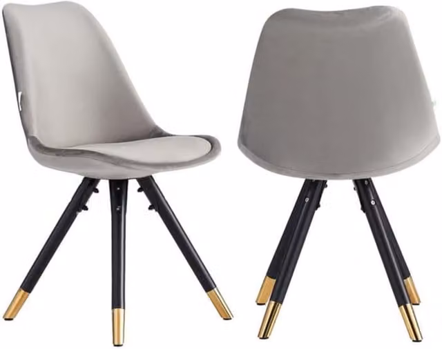 Life Interiors Sofia Velvet Dining Chair with Metal Legs in Pink