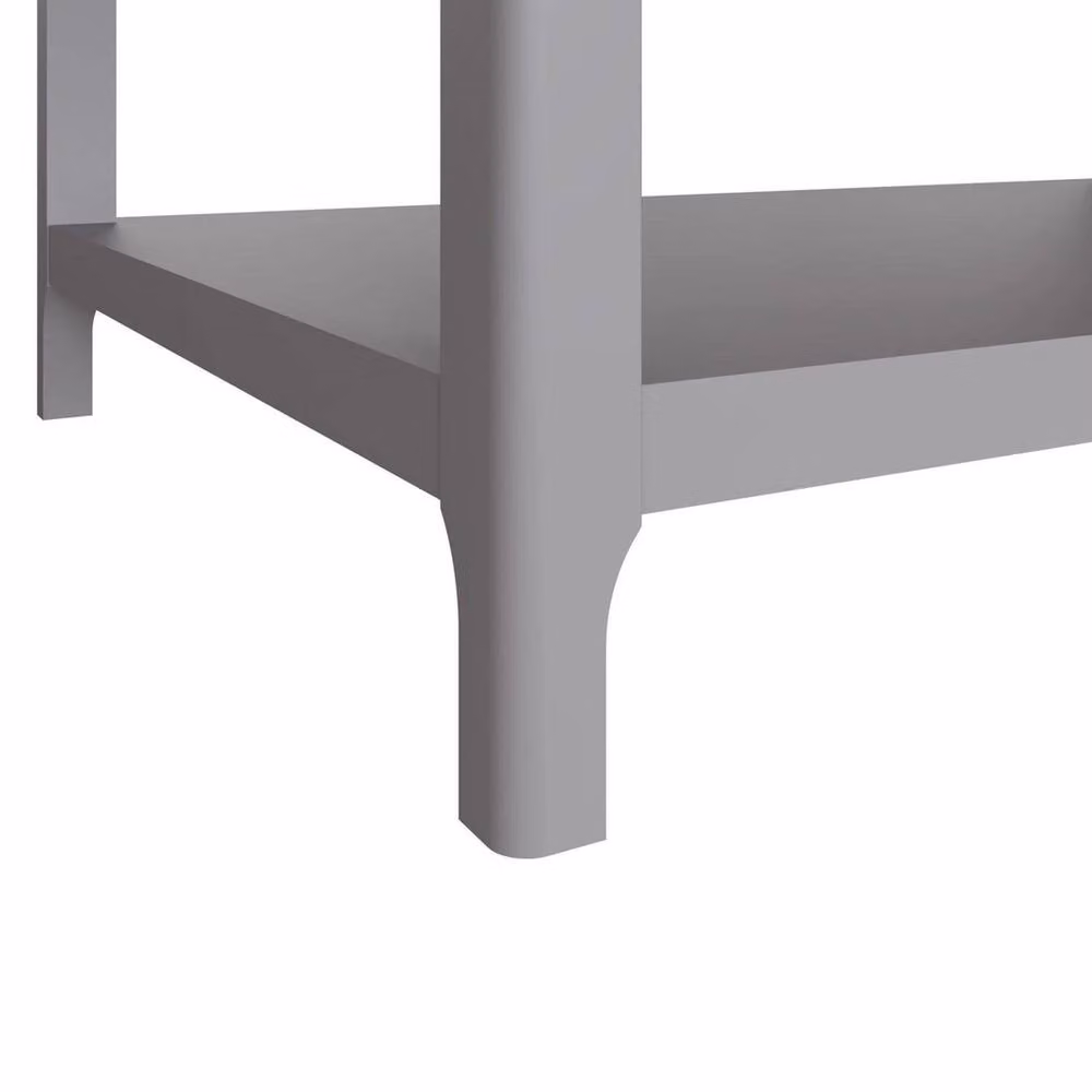 Havendro Grey Oak Veneer Rectangular Coffee Table with Storage Shelf – 2