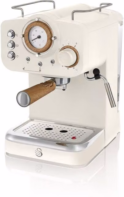 Swan Pump Espresso Coffee Machine in White – 1