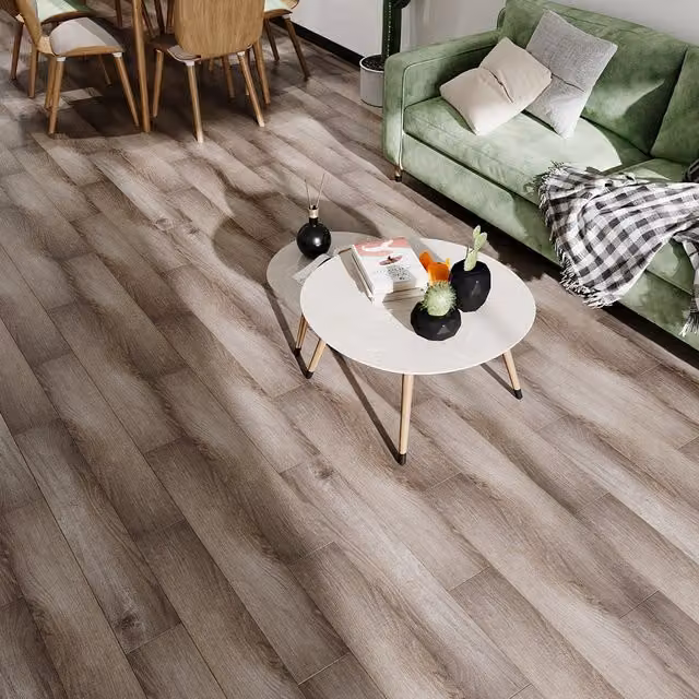 Livingandhome 36-Piece Self-Adhesive Wood-Look PVC Flooring Planks in Brown