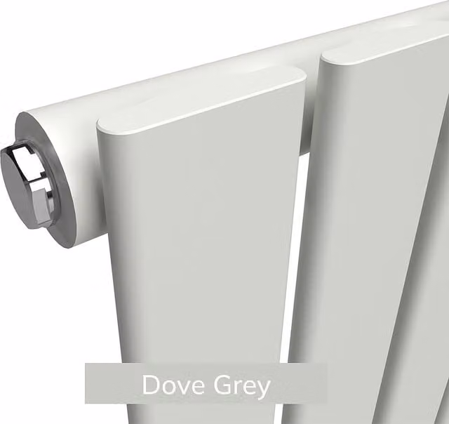 Lux Heat Flat Coloured Vertical Radiator in Dove Grey, H: 160 cm, W: 56 cm (Single)