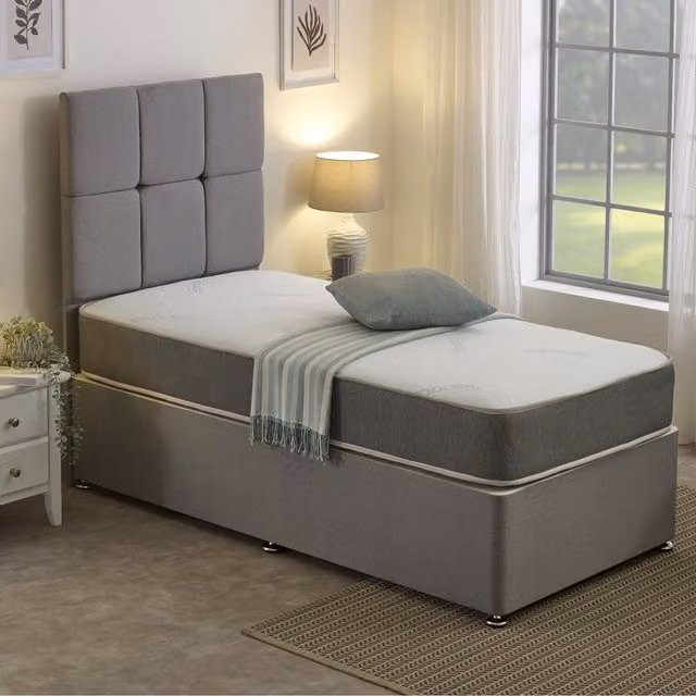 Starlight Beds Cooler Extreme Hybrid Mattress with Cooling Foam and Springs, Iced Blue, W/D/H: 90 x 200 x 22 cm