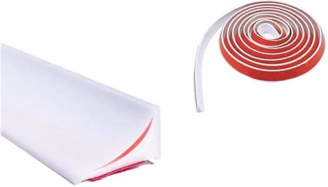 FLAVORA Flexible PVC Water Stopper Strip for Bathroom in White