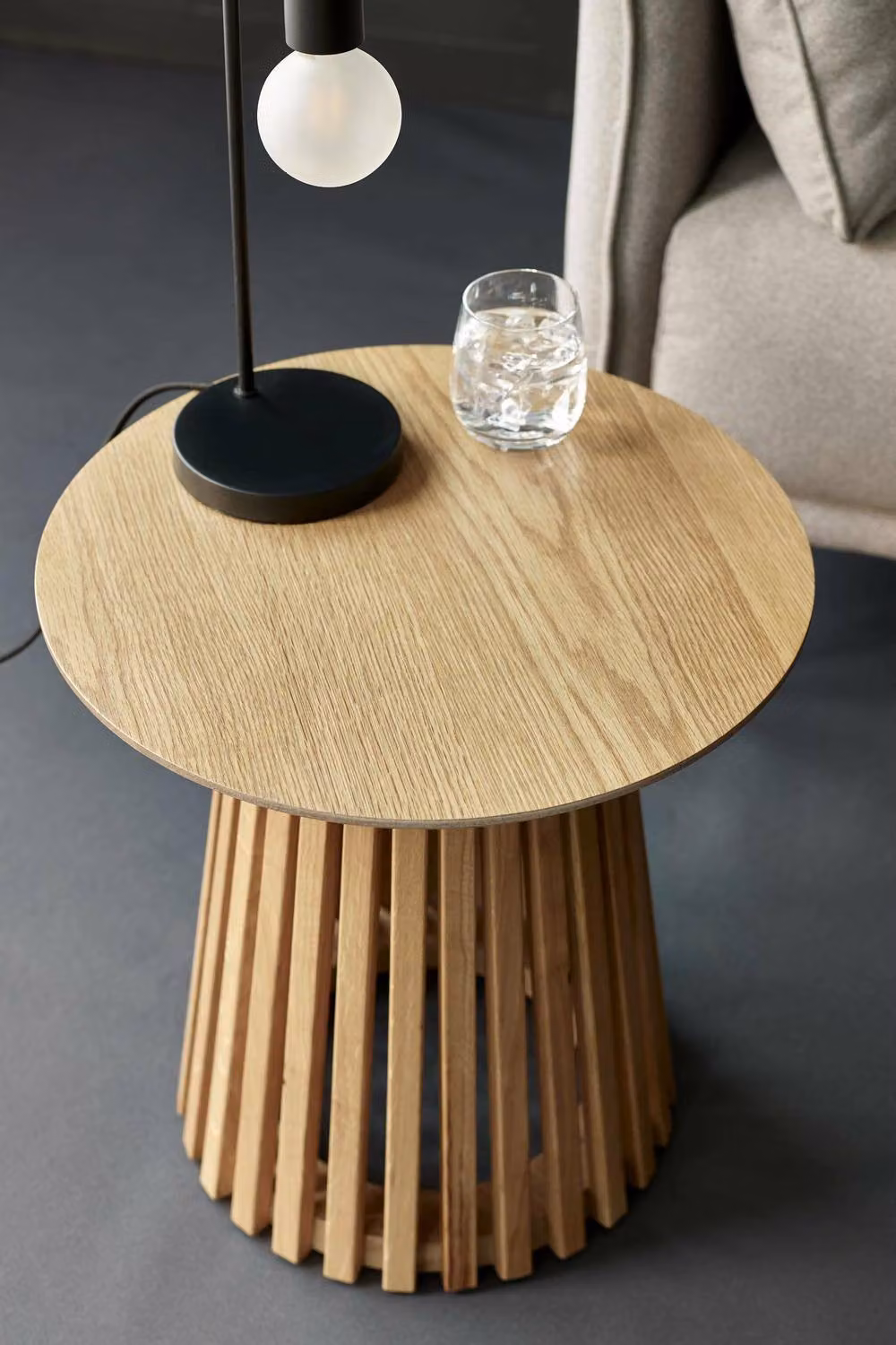 Julian Bowen Ollie Round Side Table in Light Oak – 6