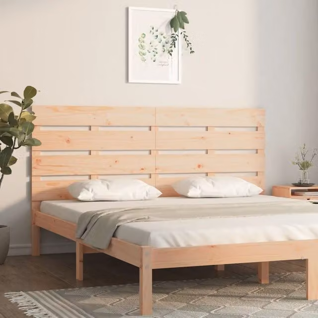 Berkfield Home Rustic Solid Wood Pine Headboard in Brown, W/D/H: 120 x 3 x 80 cm – 1