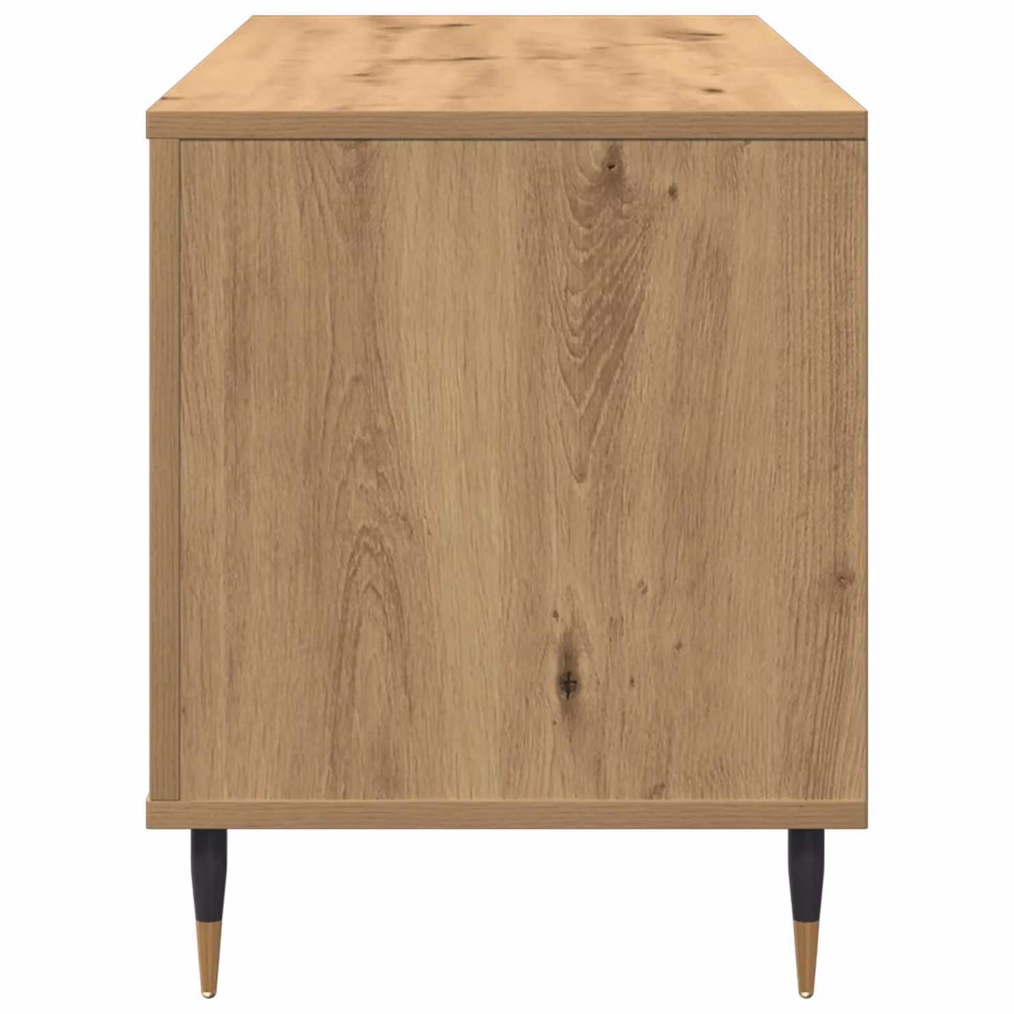 Berkfield Home Artisan Oak Record Cabinet in Brown, W/D/H: 100 x 38 x 48 cm – 3