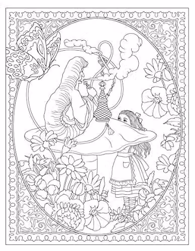 Dover Creative Haven Alice in Wonderland Designs Colouring Book – 2