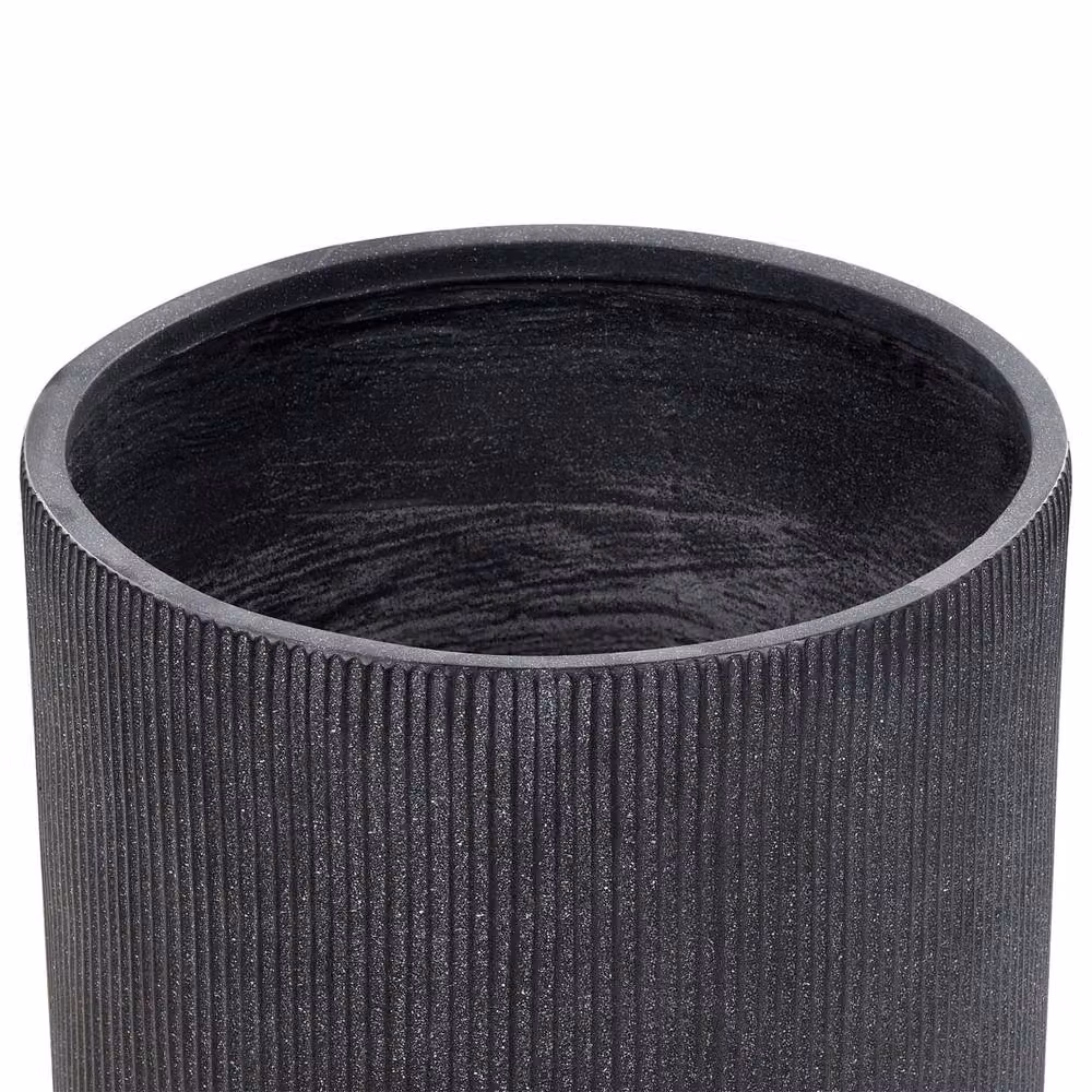 Wyld and Coco Grey Ribbed Outdoor Plant Pot, 55cm – 3