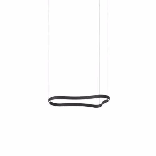Netlighting Waves Integrated LED Pendant Ceiling Light Black 3000K Width: 94 cm
