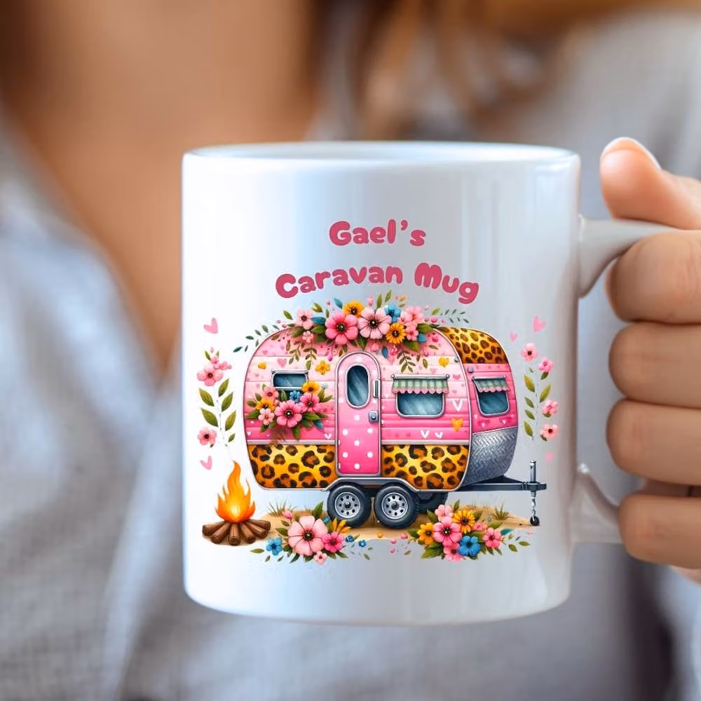 Aye Do Gifts Personalised Caravan Mug for Women in White – 2