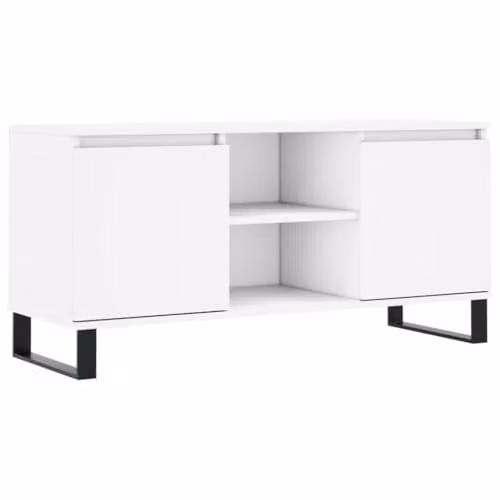 vidaXL Modern White TV Cabinet W: 104 cm, D: 35 cm, H: 50 cm – 1