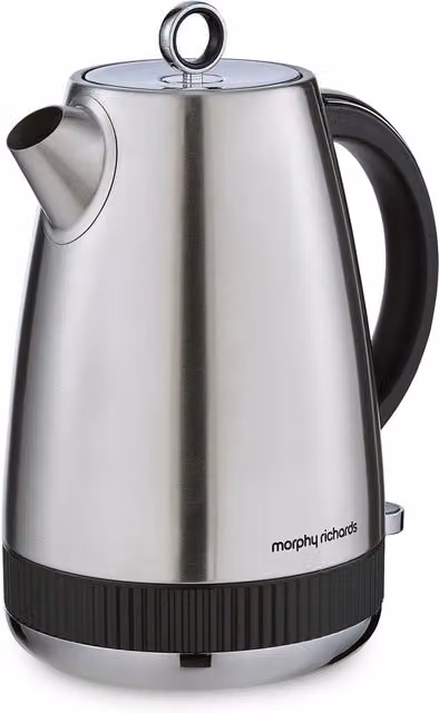 Morphy Richards Mexborough 1.7L Stainless Steel Jug Kettle in Black and Silver with Limescale Filter and Auto Shut-off – 4