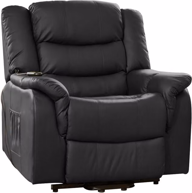 Artemis Home Almeira Electric Riser Recliner with Massage and Heat in Black