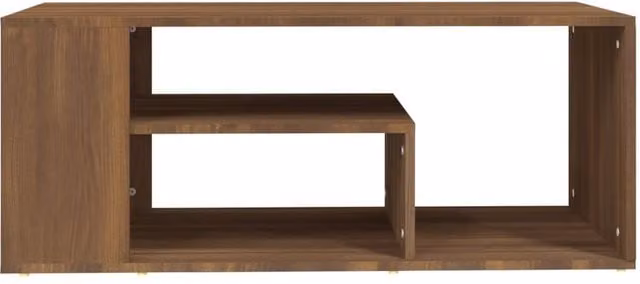 Berkfield Home Modern Rectangular Coffee Table in Brown Oak, W/D/H: 100 x 50 x 40 cm – 1